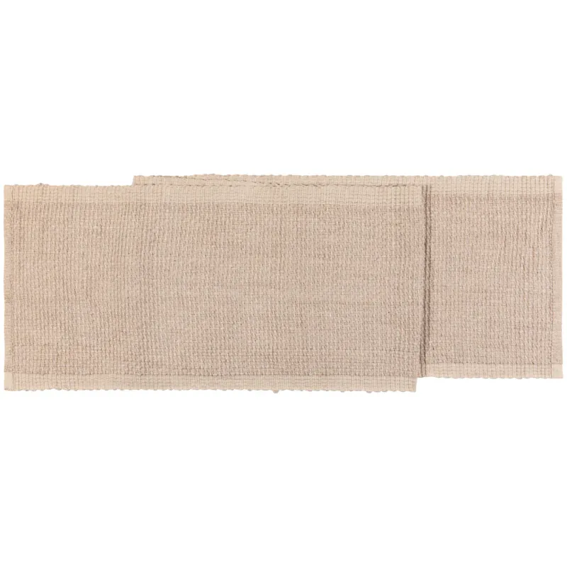 Cotton Table Runner Lattice Dove Gray 72&quot;