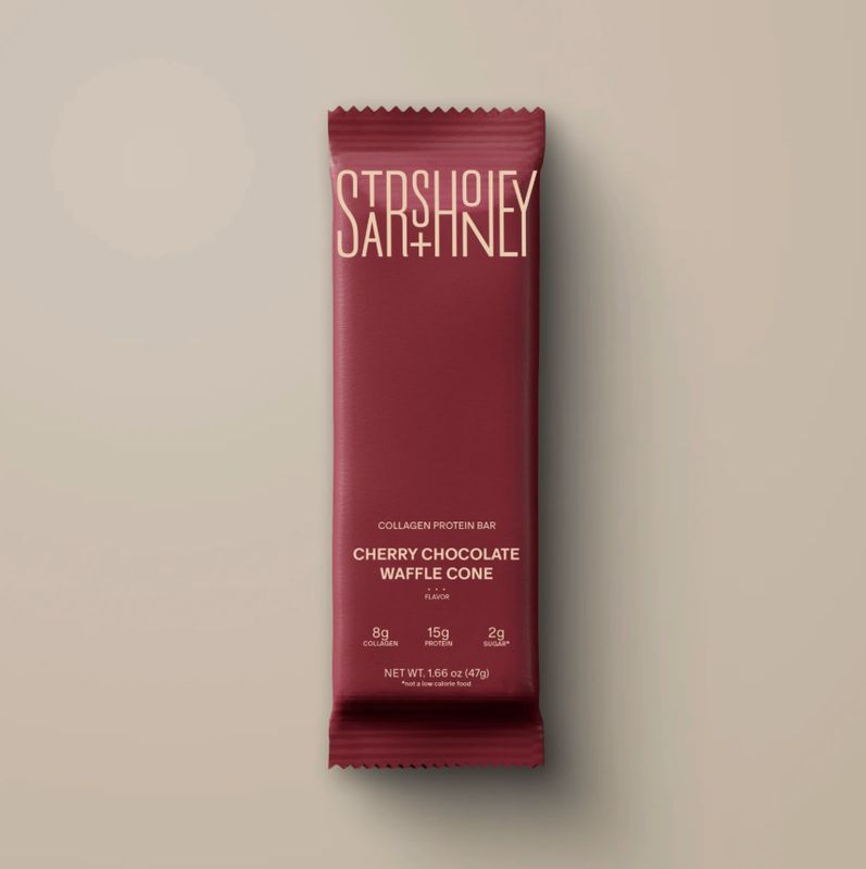 Stars + Honey Protein Bar Cherry Chocolate Waffle Cone