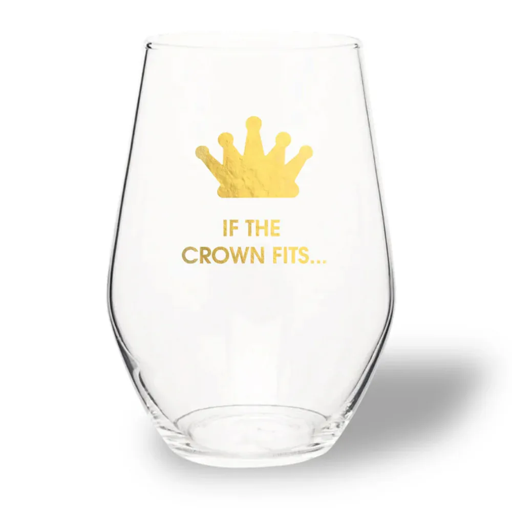 Stemless Wine Glass If The Crown Fits