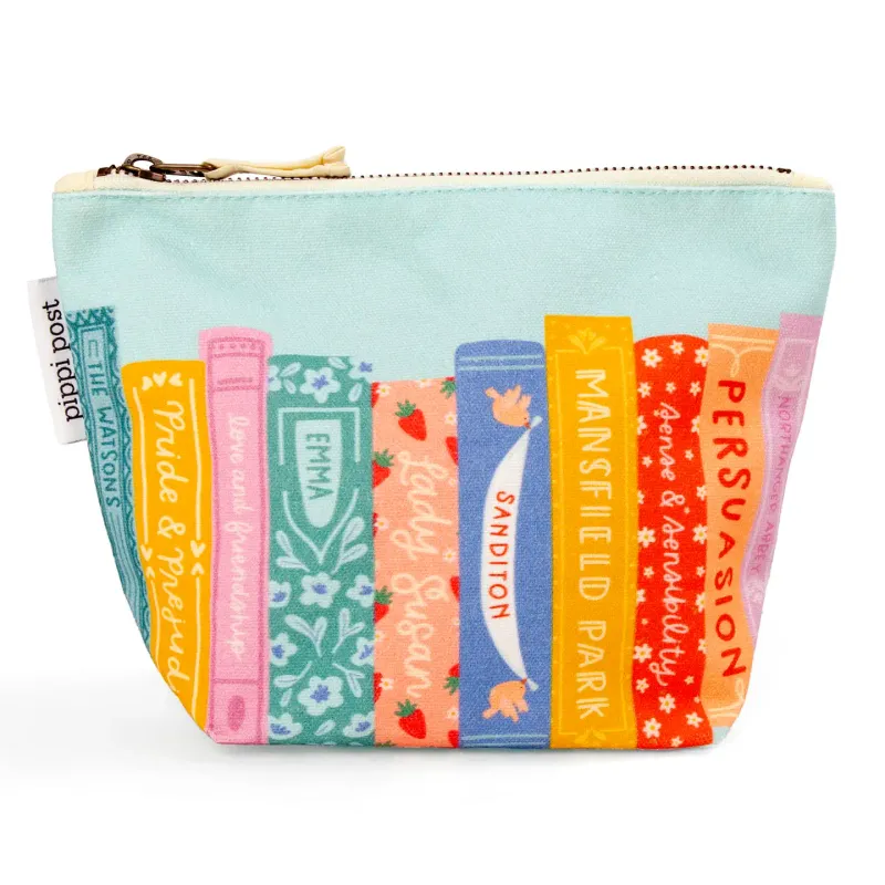 Jane Austen Books Canvas Pouch