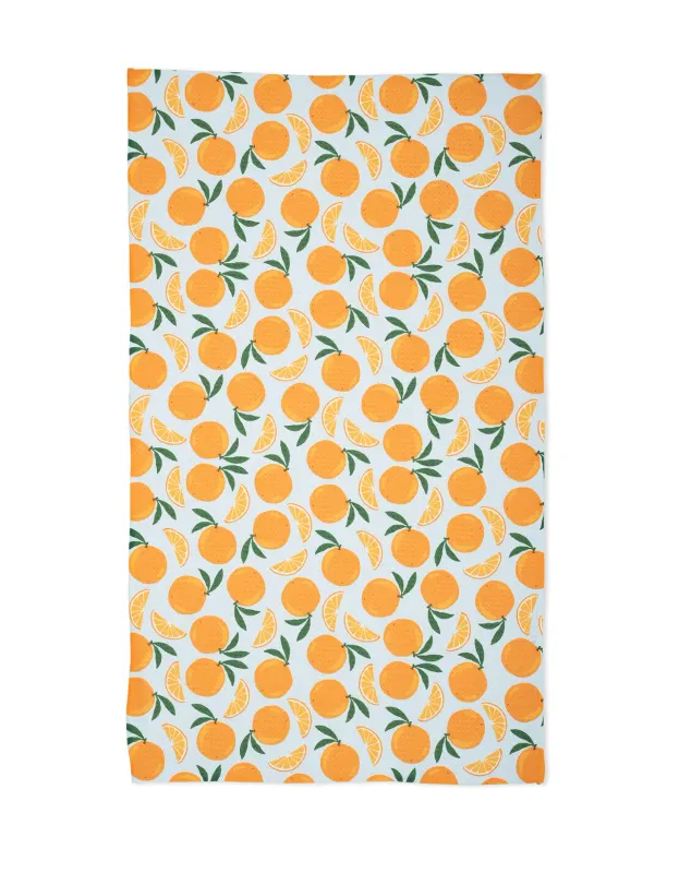 Geometry Tea Towel Sweet Orange