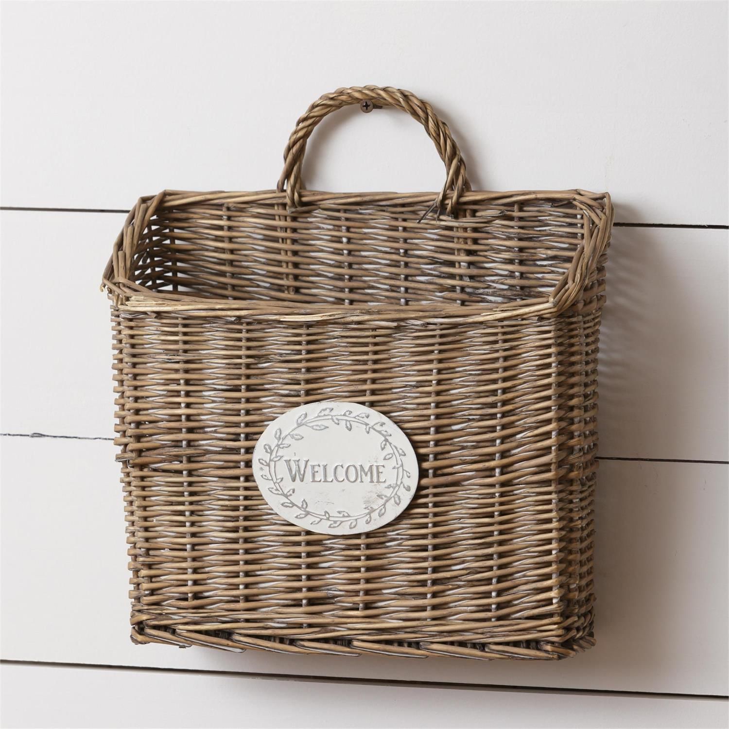 Hanging Basket Welcome 13&quot; H x 12&quot; W x 5&quot; Dia