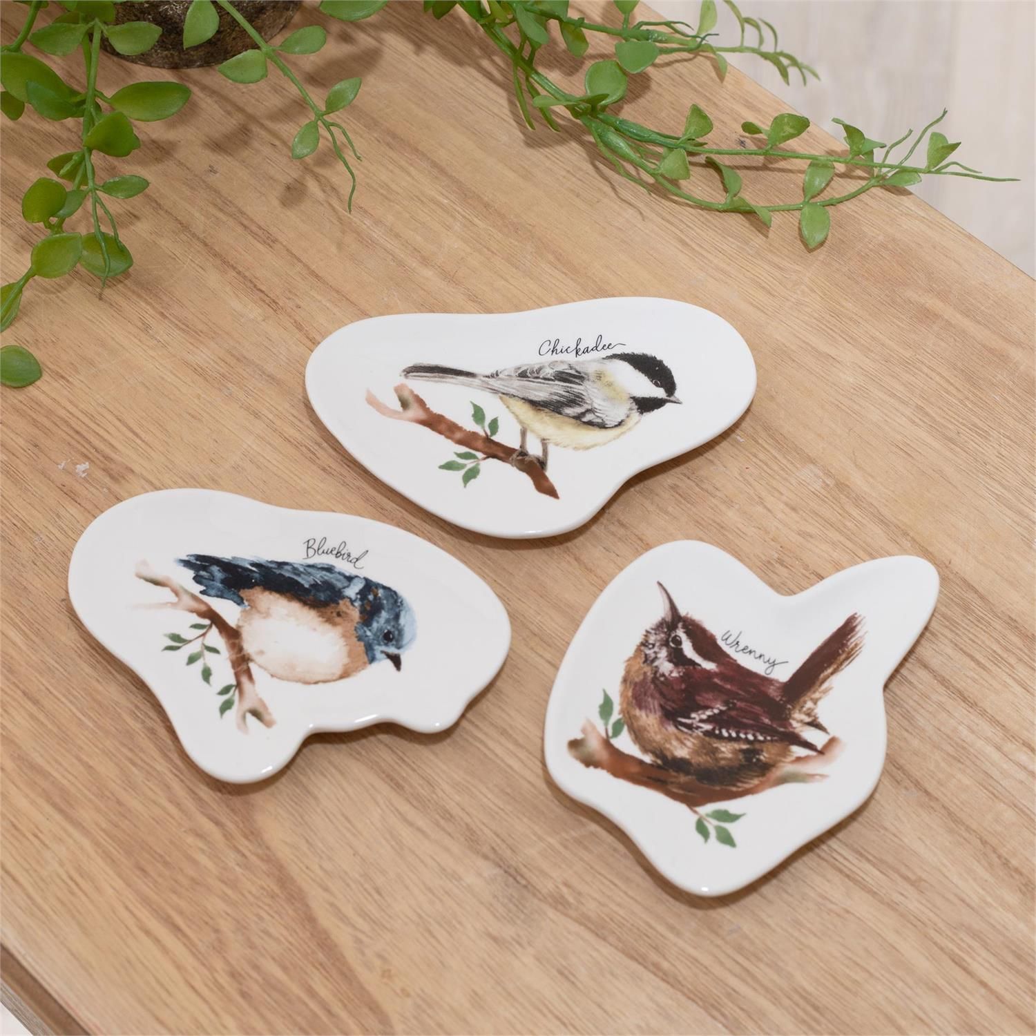 Trinket Tray Chickadee Bird