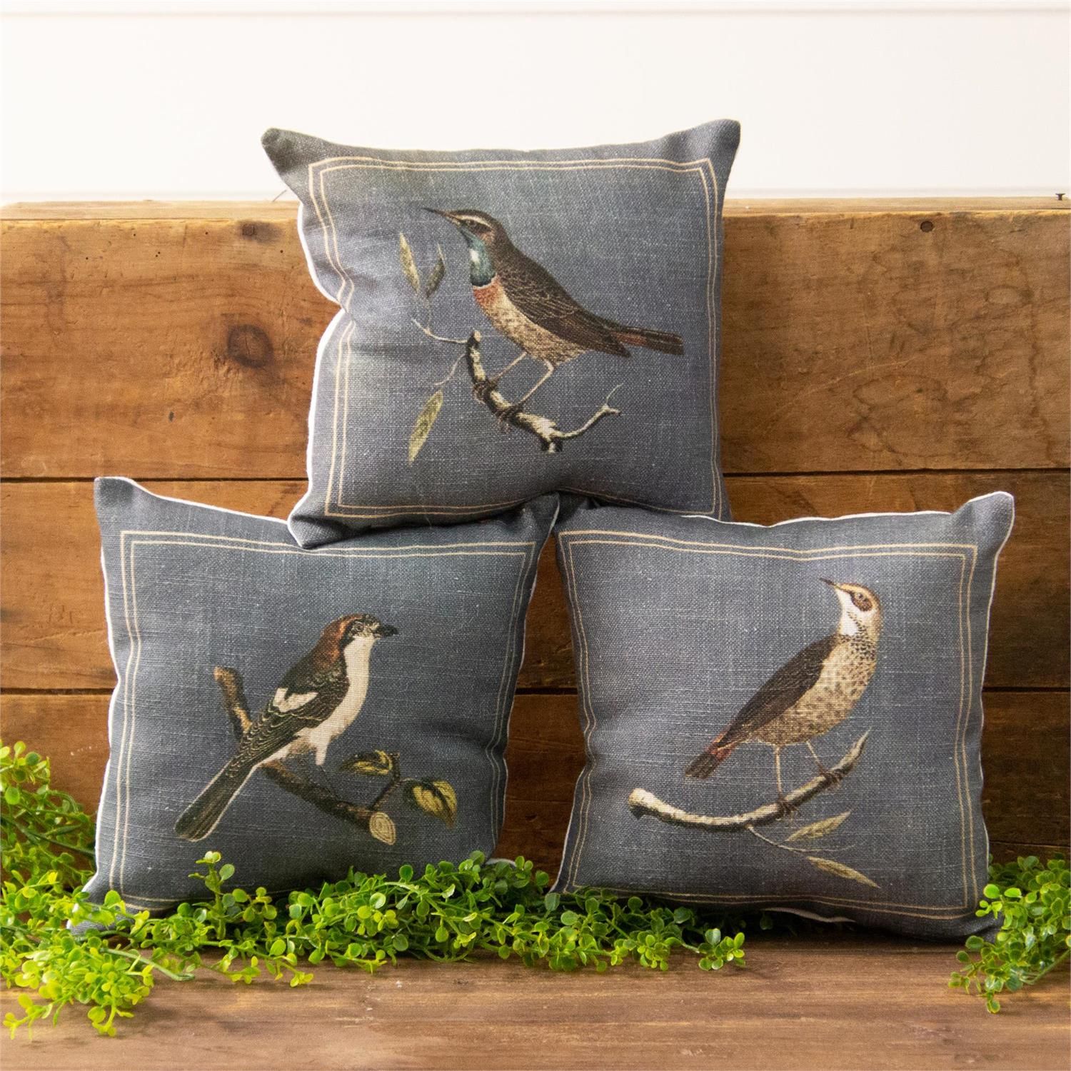 Pillow Tree Sparrow Bird On Branch 10&quot; x 10&quot;