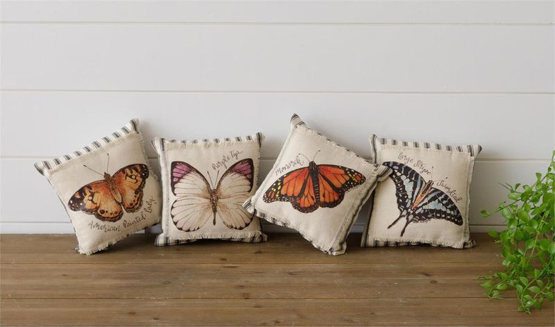 Mini Pillow American Painted Lady Butterfly 8&quot;
