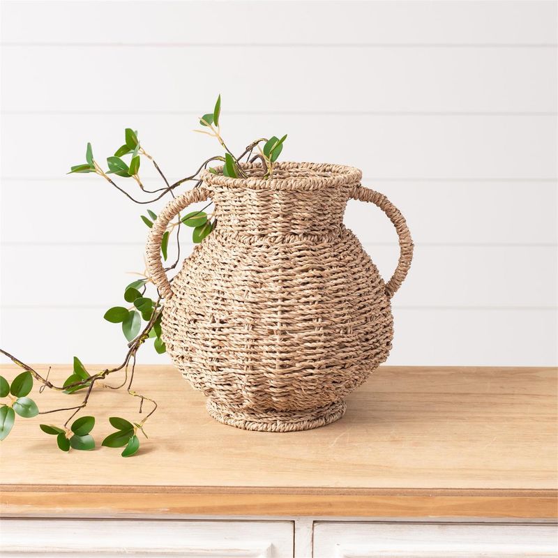 Seagrass Vase 10&quot; H x 8&quot; W x 6&quot; Dia