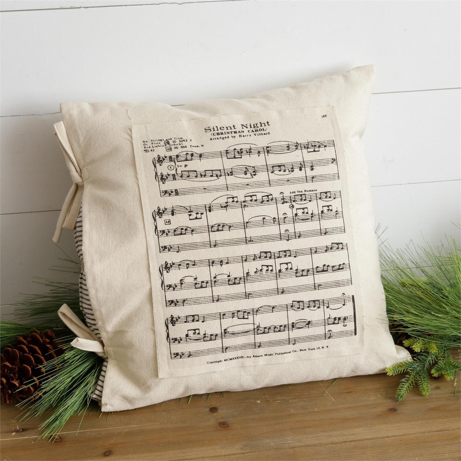 Pillow With Slip Silent Night 18&quot; H x 18&quot; W