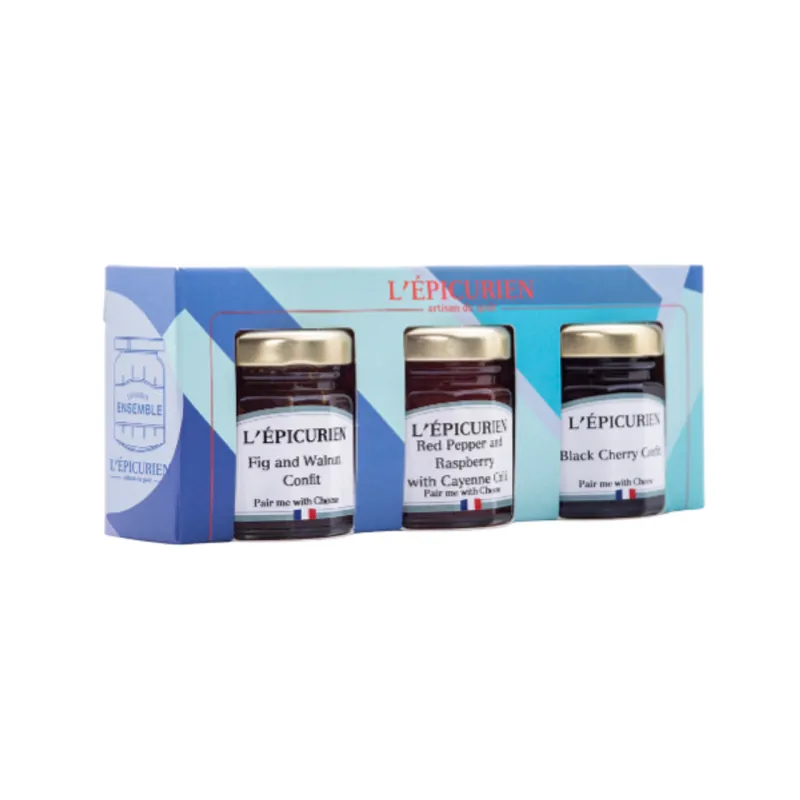 L&#39;Epicurien Mini Cheese Confit Set Of 3 Jams