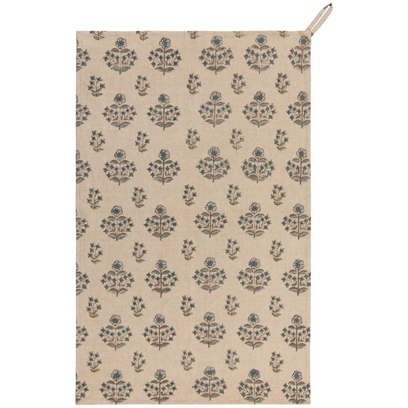 Tea Towel Block Print Salvia