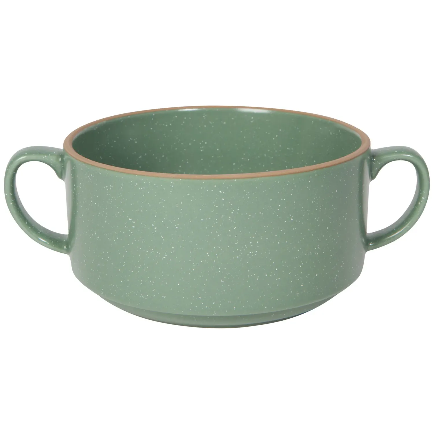 Soup Bowl With Handles Elm Green