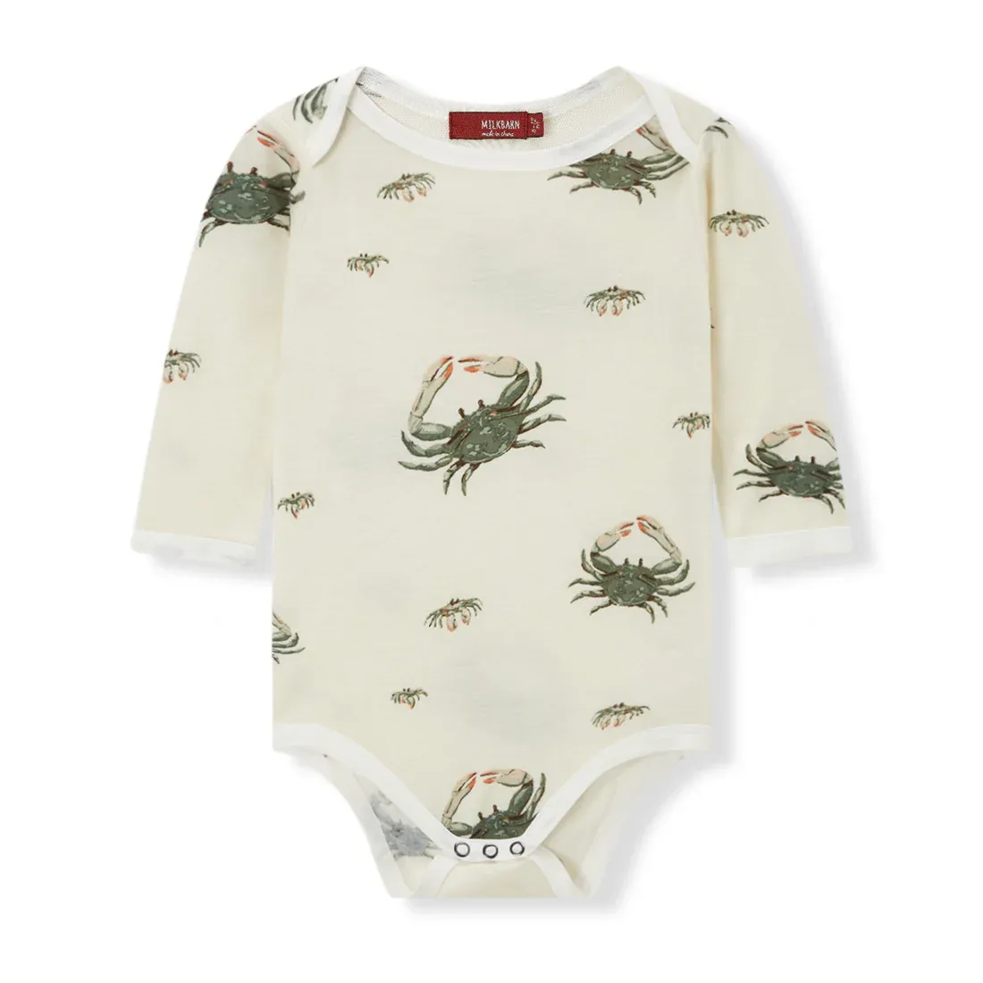 Bamboo Long Sleeve One Piece Coastal Crab 6-12 Month