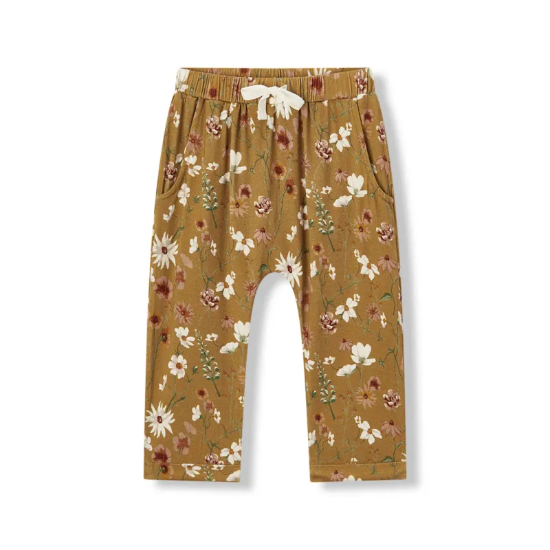 Bamboo Luxe Stretch Jogger Pants Wildflower 3-6 Month