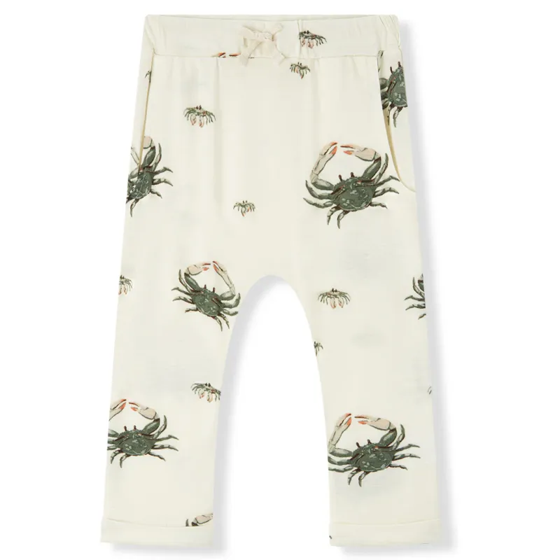Bamboo Jogger Pants Coastal Crab 3-6 Month