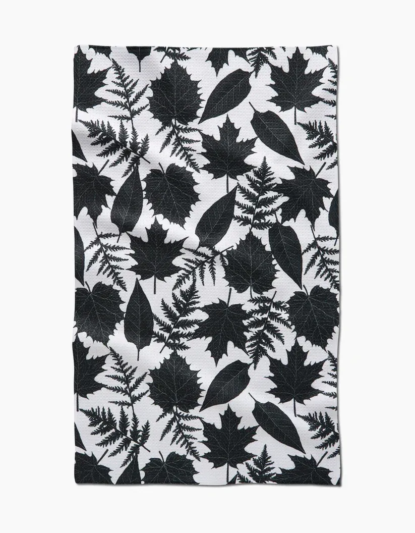 Geometry Tea Towel Spooky Leaves