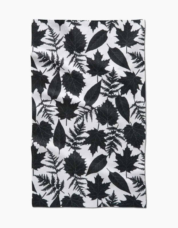 Geometry Tea Towel Spooky Leaves