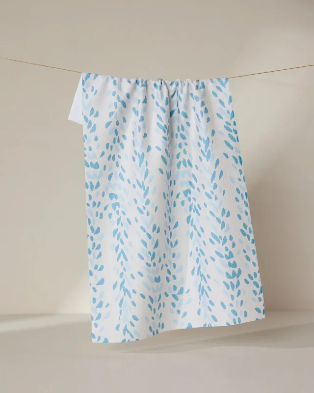 Geometry Tea Towel Reeds Printed Midday