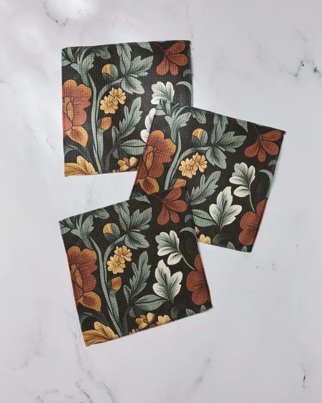 Geometry Dishcloth 3 Pack Classic Floral