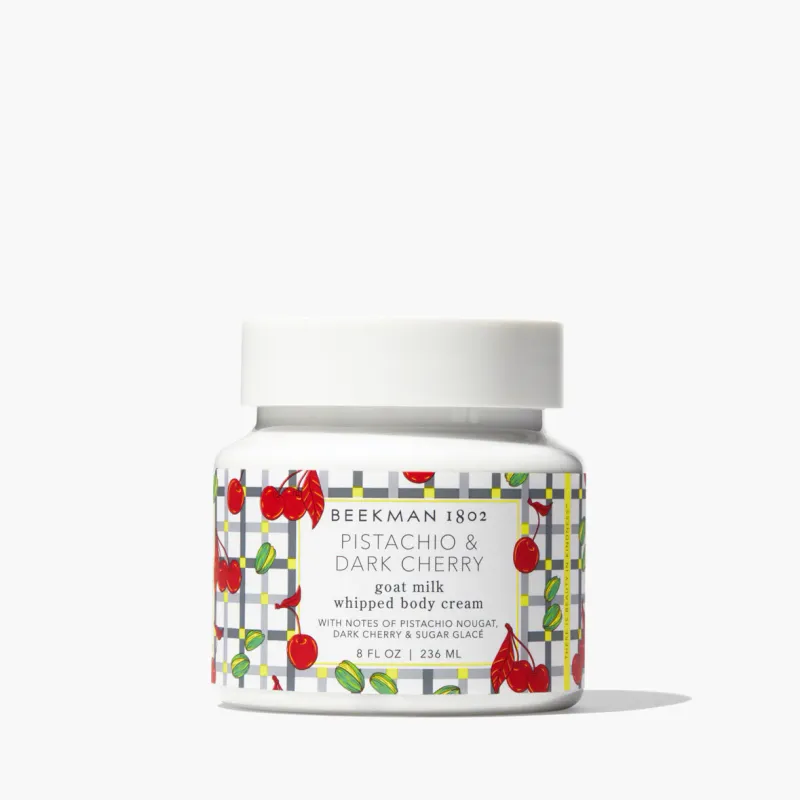 Beekman Pistachio &amp; Dark Cherry Whipped Body Cream 8oz