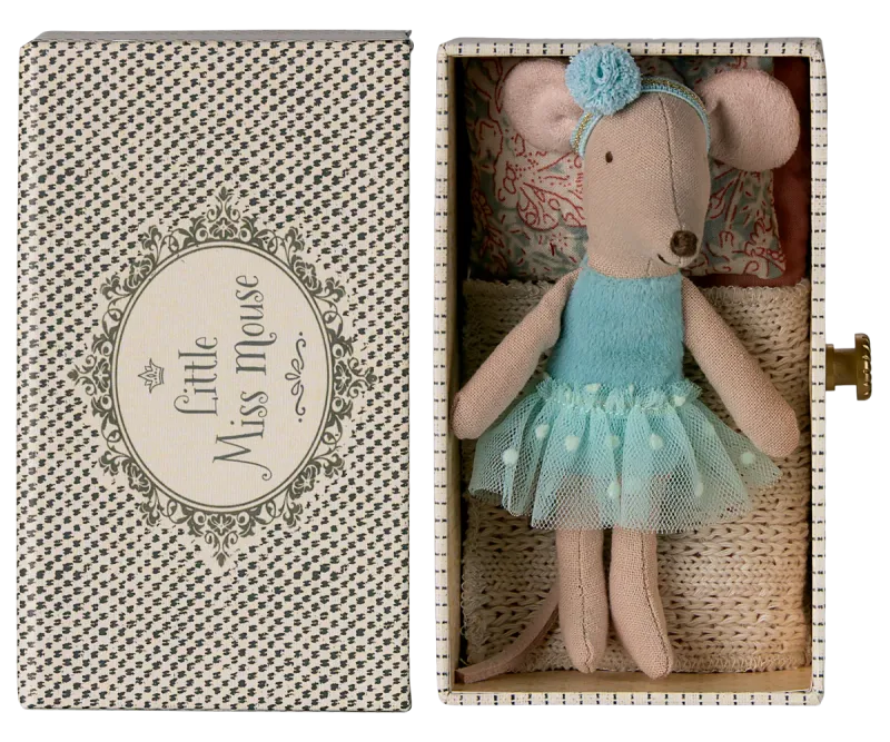 Maileg Dance Mouse In Day Bed Little Sister Blue