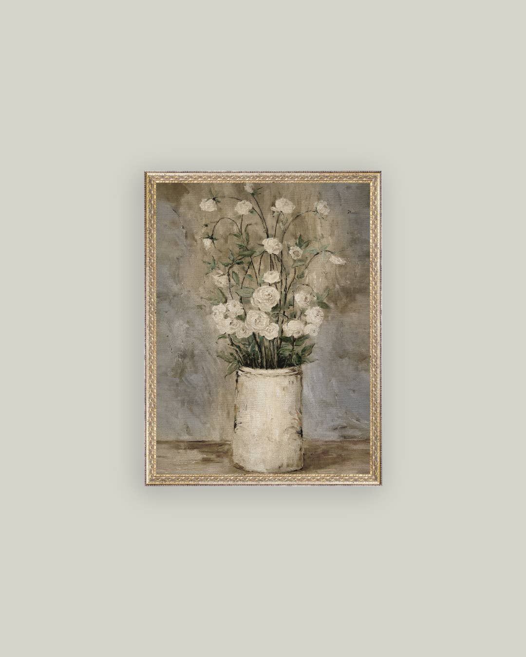 Long Stem Roses Framed Antique Art 24&quot; x 32&quot;