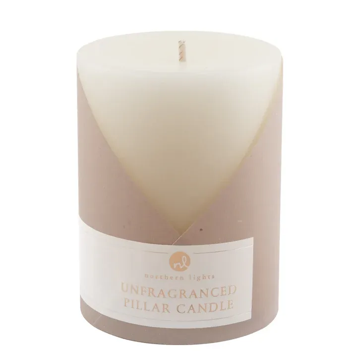 Unfragranced Pillar Candle Pure White 3x4