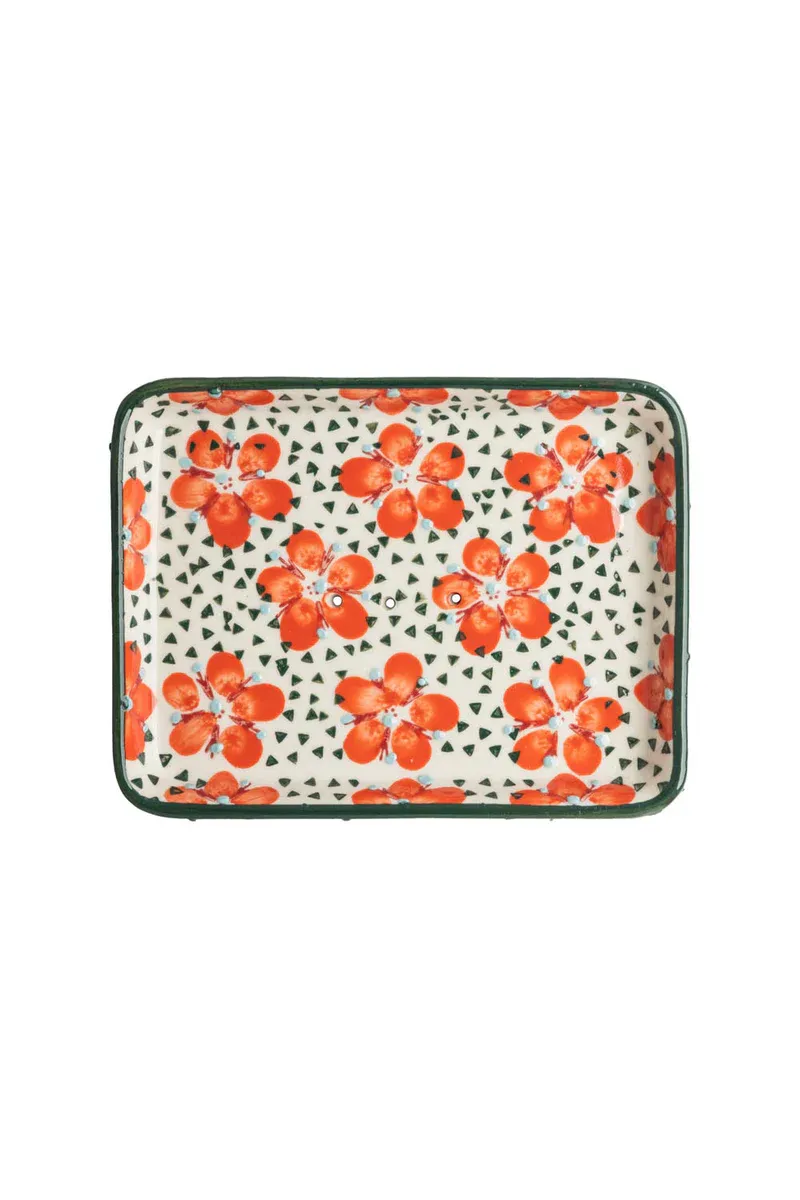 Hand Stamped Soap Dish Seifenschale Flower