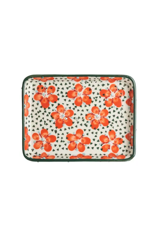 Hand Stamped Soap Dish Seifenschale Flower