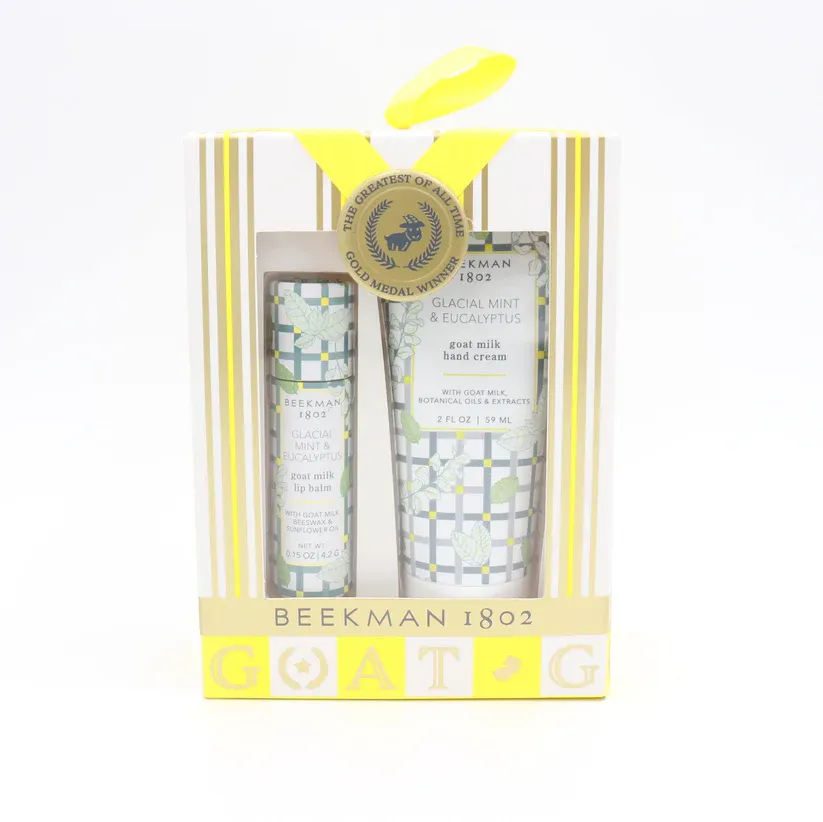 Beekman Hand Cream And Lip Balm 2 Piece Set In Glacial Mint &amp; Eucalyptus