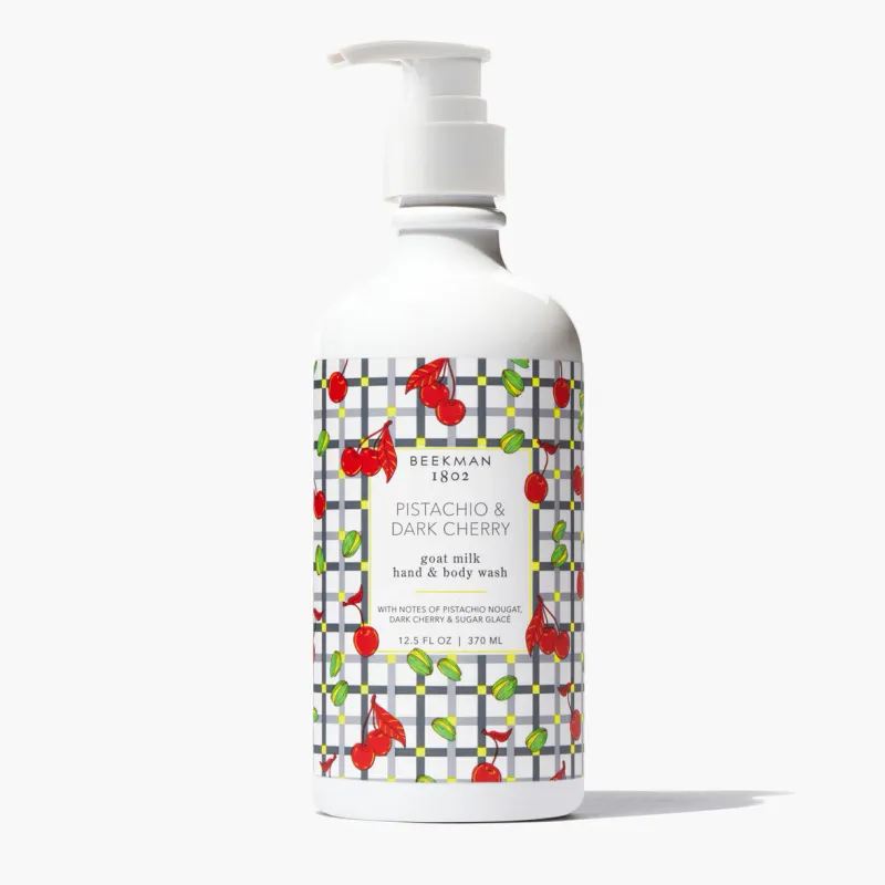 Beekman Pistachio &amp; Dark Cherry Goat Milk Hand and Body Wash 12.5oz