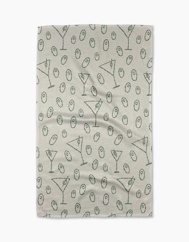 Geometry Tea Towel Dirty Martini