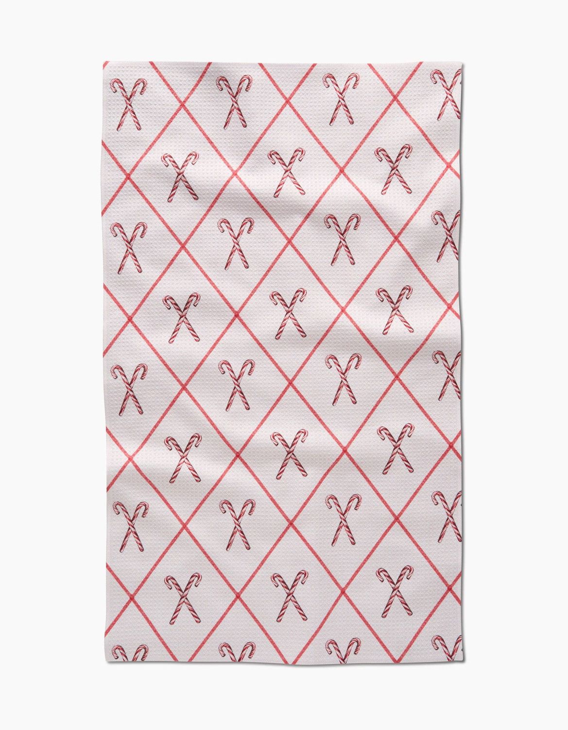 Geometry Tea Towel Festive Candy Canes