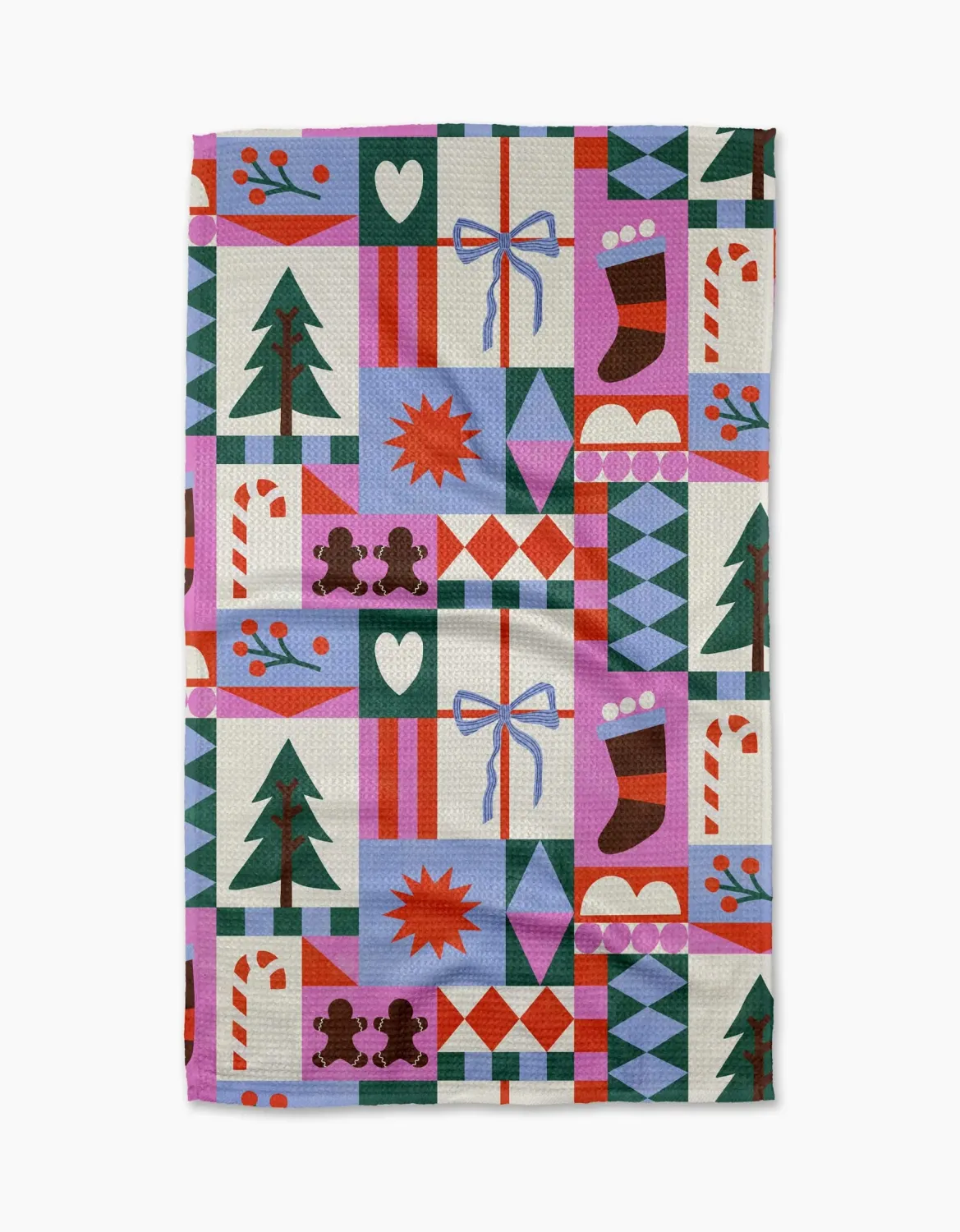 Geometry Tea Towel Festive Christmas Quilt