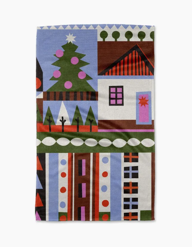 Geometry Tea Towel Scandi Cottage