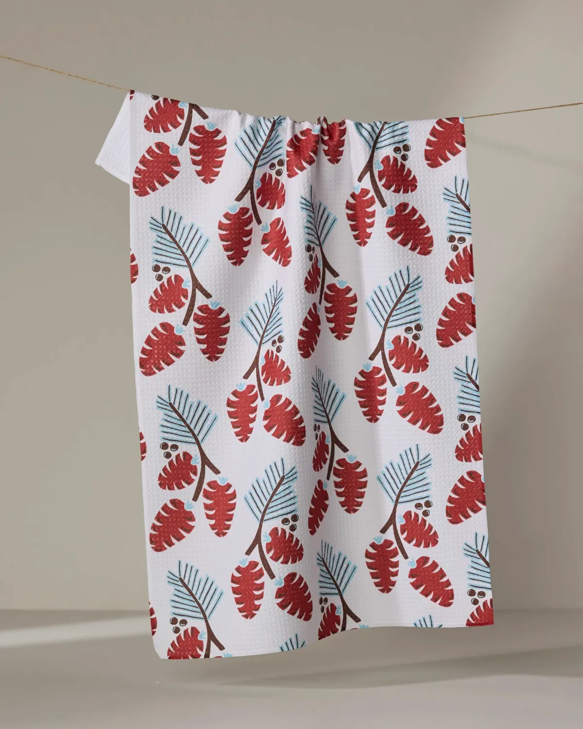 Geometry Tea Towel Winter Forage