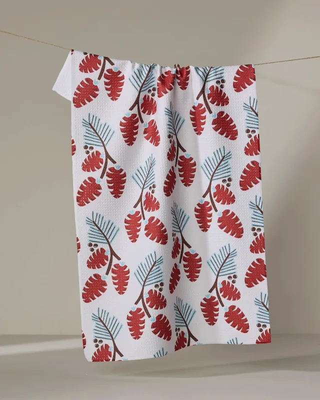 Geometry Tea Towel Winter Forage