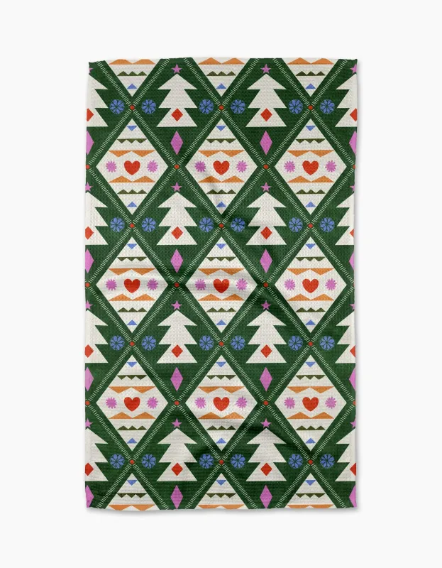 Geometry Tea Towel Nordic Christmas