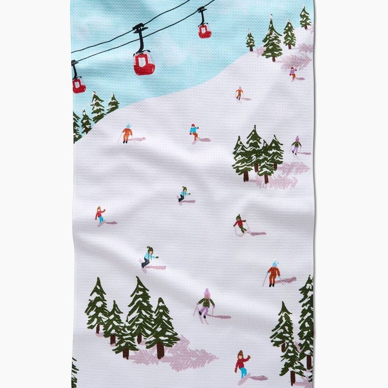 Geometry Tea Towel Winter Skiing Trip