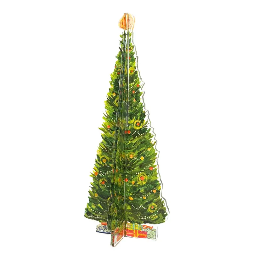 Acrylic 2 Piece Blue Spruce Tree