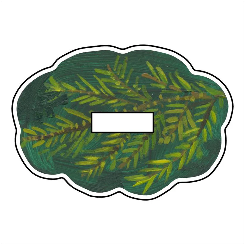 Acrylic Base Single Stand In Pine Pattern