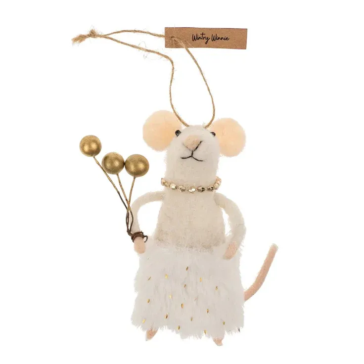 Felt Mouse Wintry Winnie Ornament