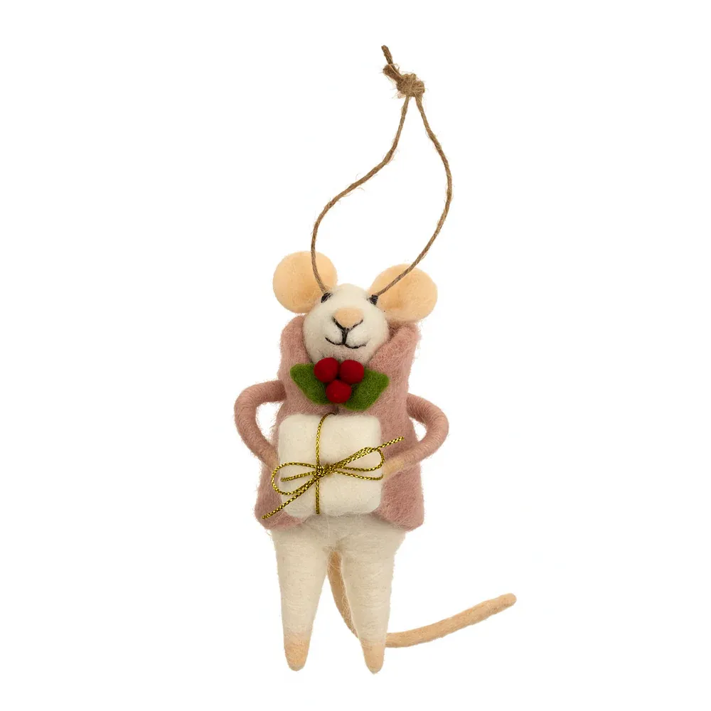 Felt Mouse Gifting Gracie Ornament