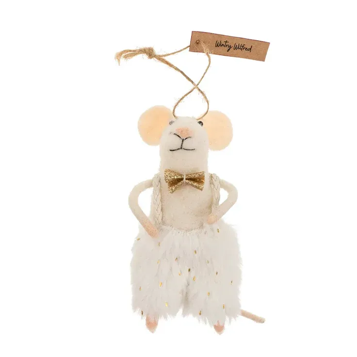 Felt Mouse Wintry Wilfred Ornament