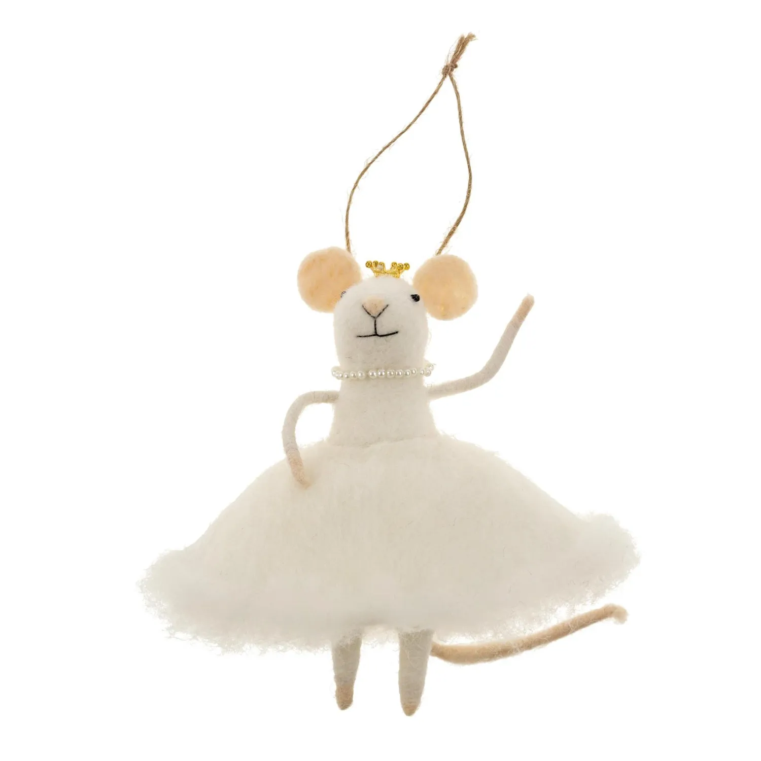 Felt Mouse Snow Princess Ornament