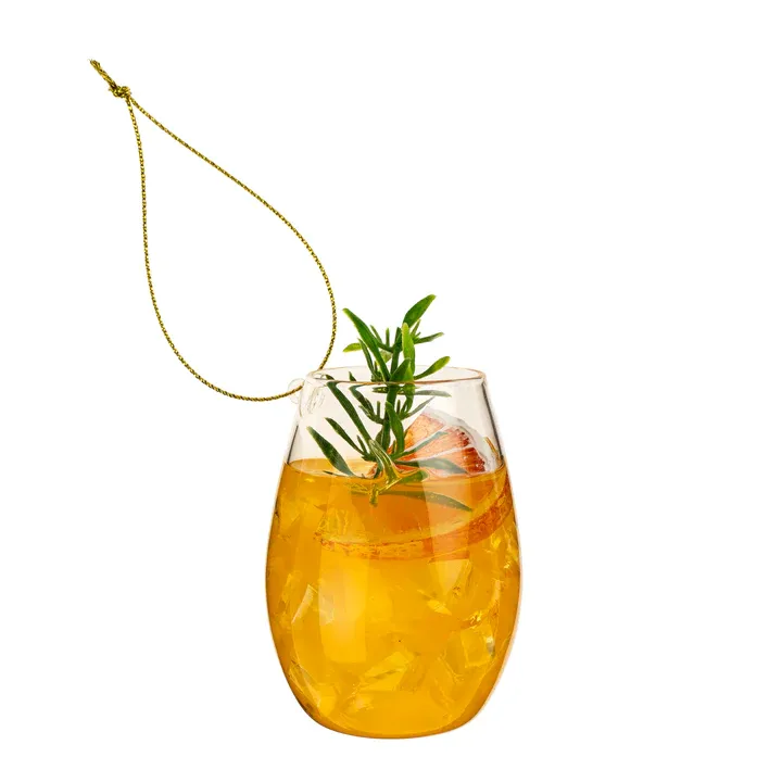 Merry Mimosa Glass Ornament