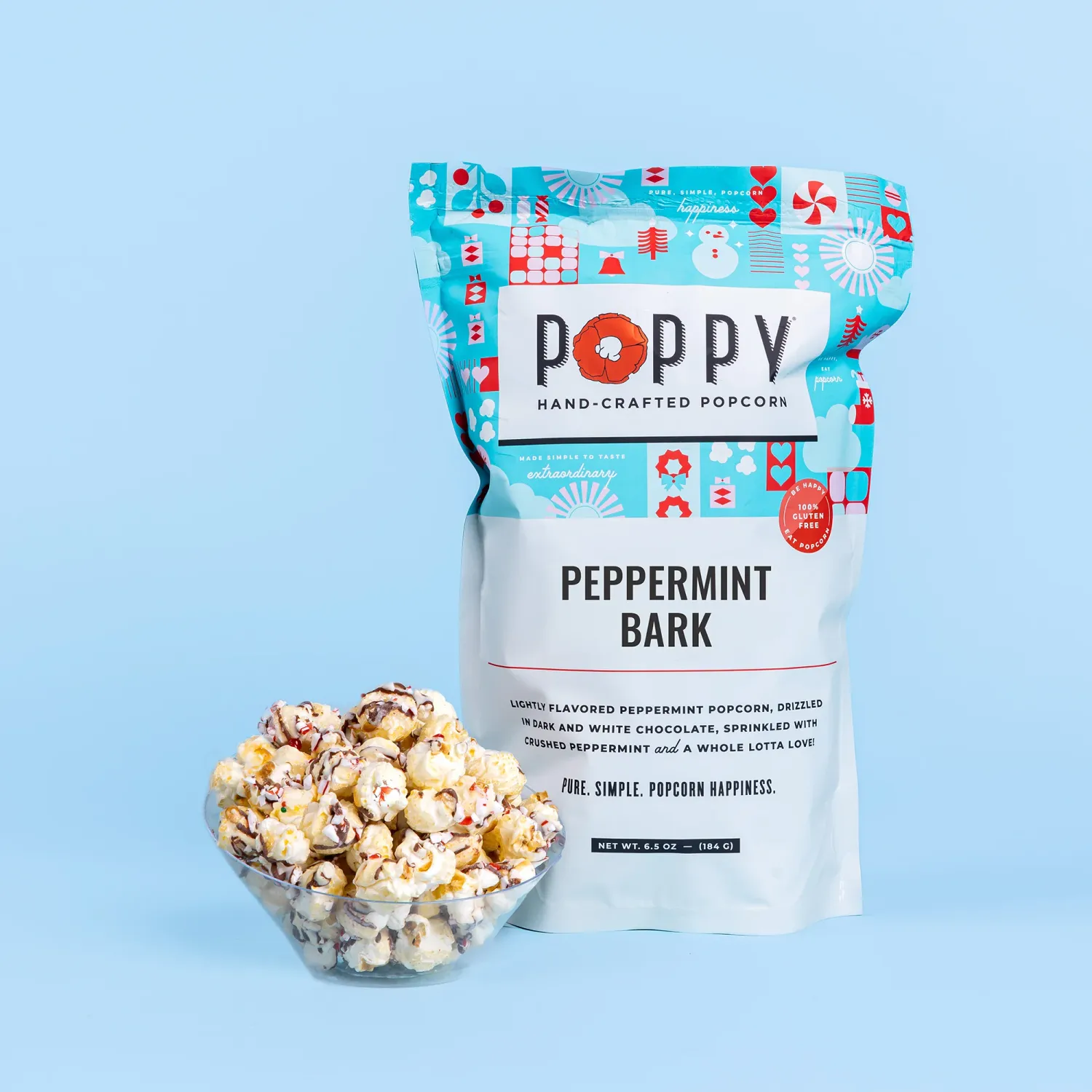 Poppy Popcorn Peppermint Bark