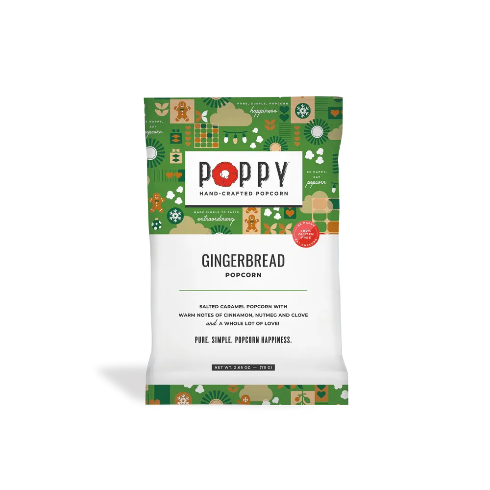 Poppy Popcorn Gingerbread 2.6oz Bag