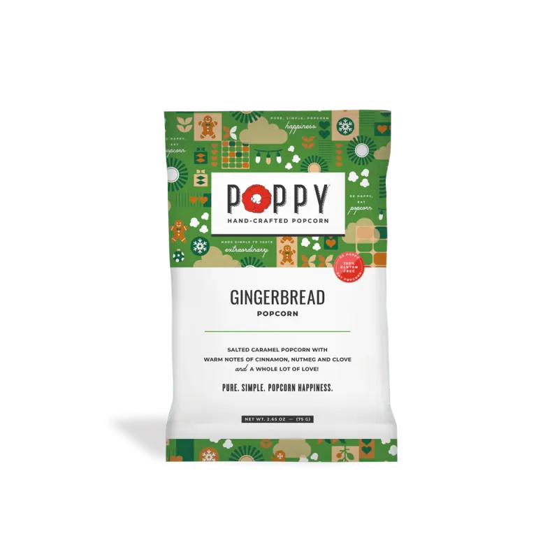Poppy Popcorn Gingerbread 2.6oz Bag