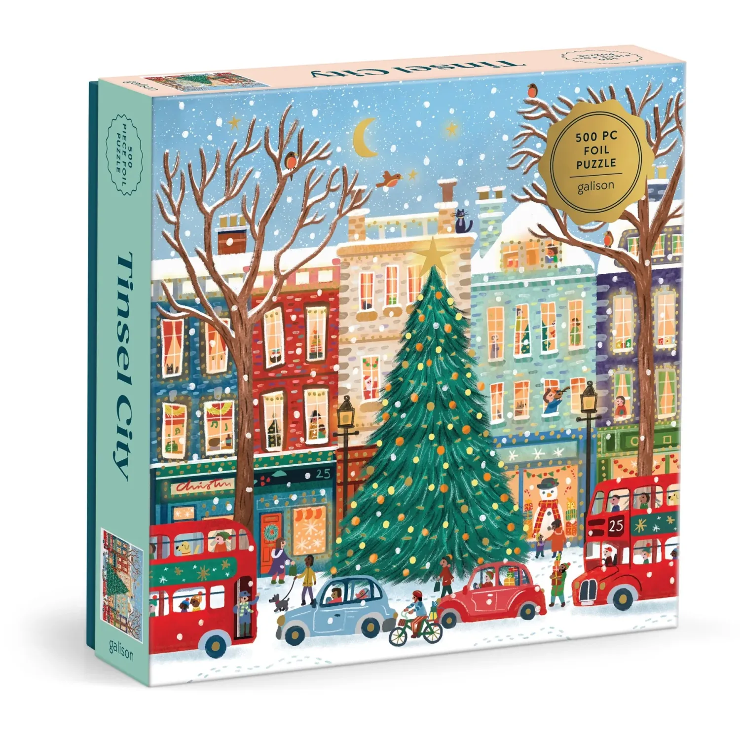 500 Piece Foil Puzzle Tinsel City