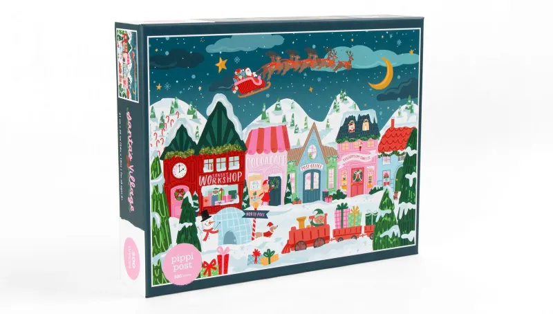 500 Piece Holiday Jigsaw Puzzle Santas Village