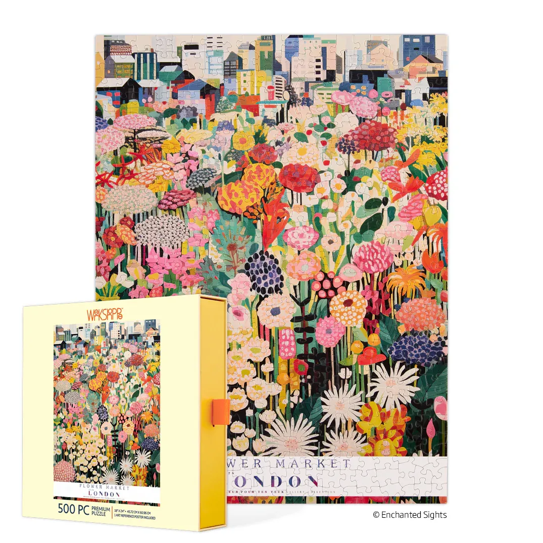 Premium 500 Piece Puzzle London Flower Market